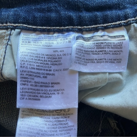 Lev’s Strauss 505 Straight Blue Jeans 32" Waist Hemmed 30” Inseam Red Tab Zip - Picture 11 of 12